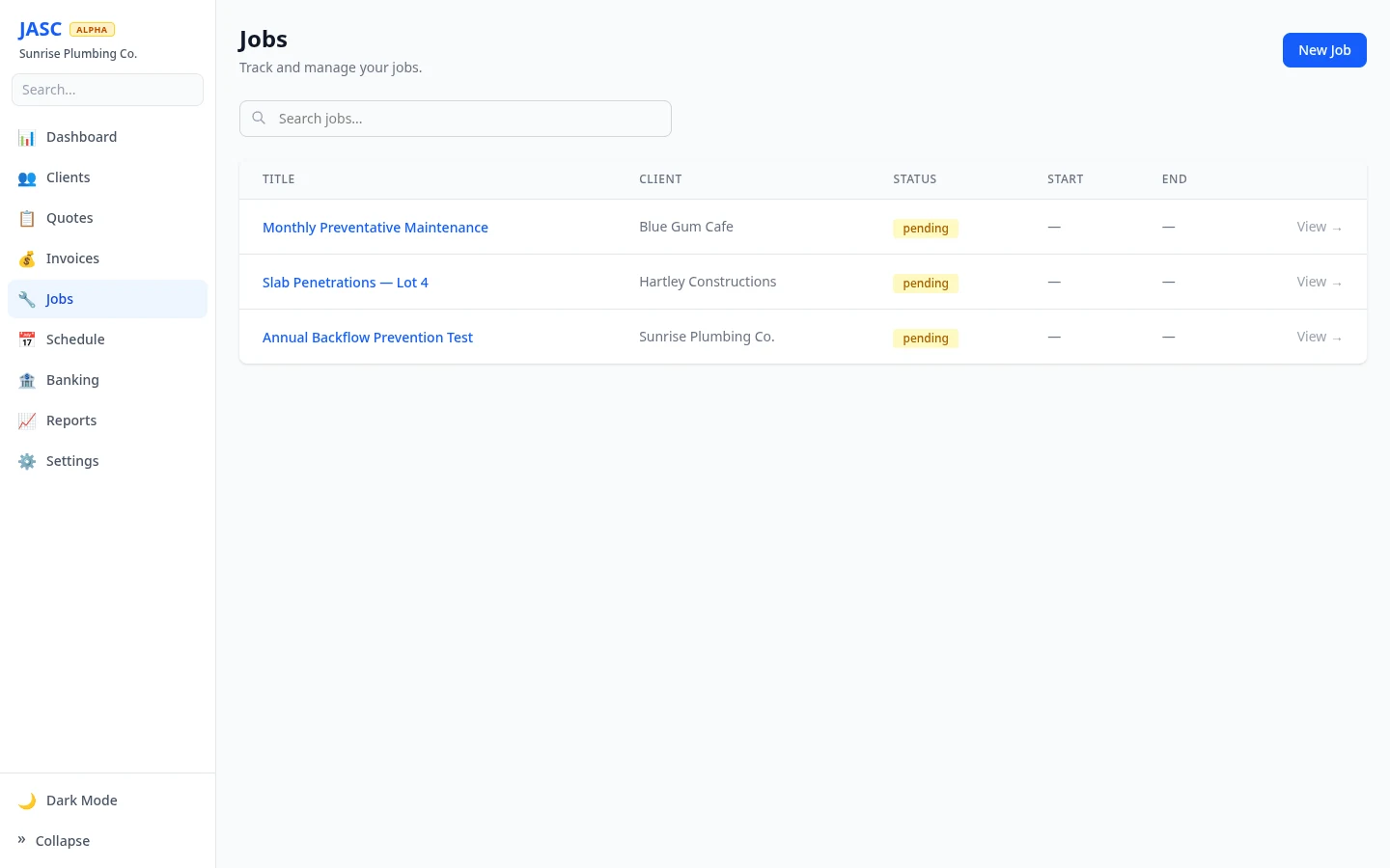 JASC Desktop - Jobs